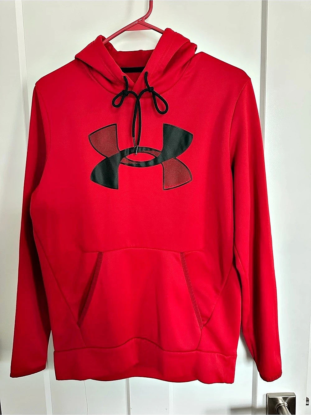 Under Armour Rival Fleece Big Logo Hoodie Red & Black adult Small
